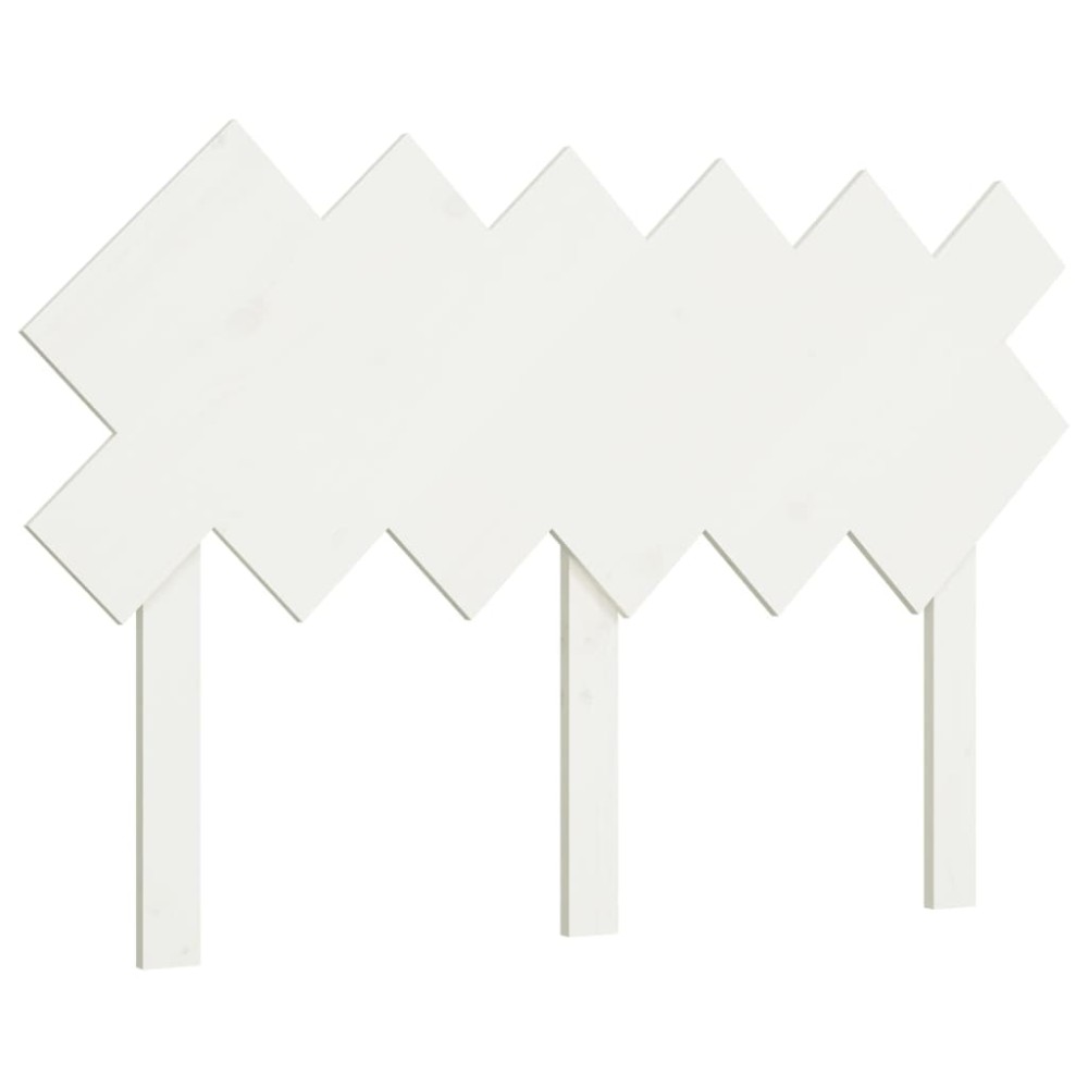 vidaXL Tăblie de pat, alb, 122,5x3x80,5 cm, lemn masiv de pin