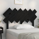 vidaXL Tăblie de pat, negru, 122,5x3x80,5 cm, lemn masiv de pin vidaXL Tăblie de pat, negru, 122,5x3x80,5 cm, lemn masiv de pin