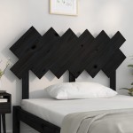 vidaXL Tăblie de pat, negru, 122,5x3x80,5 cm, lemn masiv de pin vidaXL Tăblie de pat, negru, 122,5x3x80,5 cm, lemn masiv de pin