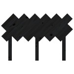 vidaXL Tăblie de pat, negru, 122,5x3x80,5 cm, lemn masiv de pin vidaXL Tăblie de pat, negru, 122,5x3x80,5 cm, lemn masiv de pin