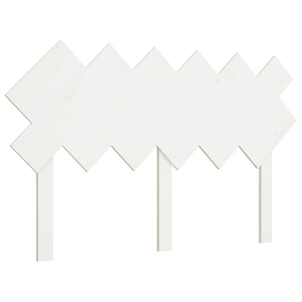 vidaXL Tăblie de pat, alb, 132x3x81 cm, lemn masiv de pin