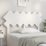 vidaXL Tăblie de pat, alb, 132x3x81 cm, lemn masiv de pin vidaXL Tăblie de pat, alb, 132x3x81 cm, lemn masiv de pin