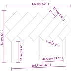 vidaXL Tăblie de pat, maro miere, 132x3x81 cm, lemn masiv de pin vidaXL Tăblie de pat, maro miere, 132x3x81 cm, lemn masiv de pin