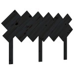 vidaXL Tăblie de pat, negru, 132x3x81 cm, lemn masiv de pin vidaXL Tăblie de pat, negru, 132x3x81 cm, lemn masiv de pin