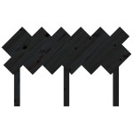 vidaXL Tăblie de pat, negru, 132x3x81 cm, lemn masiv de pin vidaXL Tăblie de pat, negru, 132x3x81 cm, lemn masiv de pin