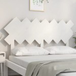 vidaXL Tăblie de pat, alb, 141x3x80,5 cm, lemn masiv de pin