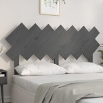 vidaXL Tăblie de pat, gri, 141x3x80,5 cm, lemn masiv de pin