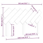 vidaXL Tăblie de pat, negru, 141x3x80,5 cm, lemn masiv de pin vidaXL Tăblie de pat, negru, 141x3x80,5 cm, lemn masiv de pin