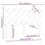 vidaXL Tăblie de pat, alb, 151,5x3x81 cm, lemn masiv de pin vidaXL Tăblie de pat, alb, 151,5x3x81 cm, lemn masiv de pin