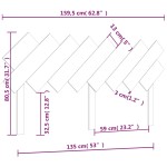 vidaXL Tăblie de pat, maro miere, 159,5x3x80,5 cm, lemn masiv de pin