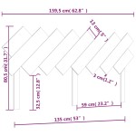 vidaXL Tăblie de pat, negru, 159,5x3x80,5 cm, lemn masiv de pin vidaXL Tăblie de pat, negru, 159,5x3x80,5 cm, lemn masiv de pin
