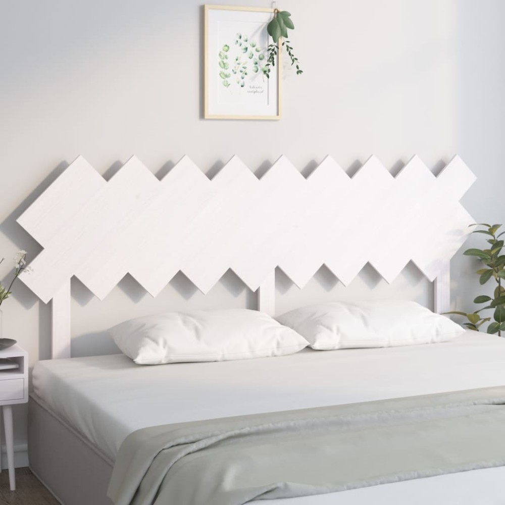 vidaXL Tăblie de pat, alb, 178x3x80,5 cm, lemn masiv de pin