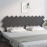 vidaXL Tăblie de pat, gri, 196x3x80,5 cm, lemn masiv de pin