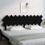 vidaXL Tăblie de pat, negru, 196x3x80,5 cm, lemn masiv de pin