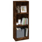 vidaXL Bibliotecă 3 niveluri stejar fumuriu 40x24x109 cm lemn compozit vidaXL Bibliotecă 3 niveluri stejar fumuriu 40x24x109 cm lemn compozit