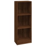 vidaXL Bibliotecă cu 3 niveluri stejar maro 40x24x109 cm lemn compozit vidaXL Bibliotecă cu 3 niveluri stejar maro 40x24x109 cm lemn compozit