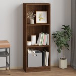 vidaXL Bibliotecă cu 3 niveluri stejar maro 40x24x109 cm lemn compozit vidaXL Bibliotecă cu 3 niveluri stejar maro 40x24x109 cm lemn compozit