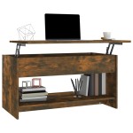 vidaXL Măsuță de cafea, stejar fumuriu, 102x50x52,5 cm, lemn prelucrat vidaXL Măsuță de cafea, stejar fumuriu, 102x50x52,5 cm, lemn prelucrat
