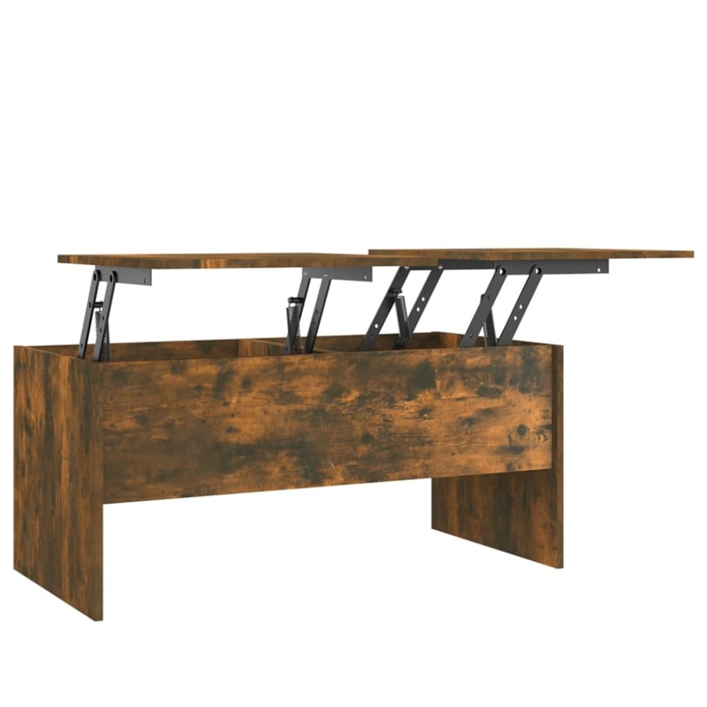 vidaXL Măsuță de cafea stejar fumuriu 102x50,5x46,5 cm lemn prelucrat