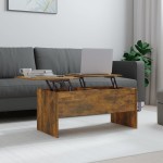vidaXL Măsuță de cafea stejar fumuriu 102x50,5x46,5 cm lemn prelucrat