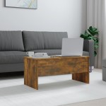 vidaXL Măsuță de cafea stejar fumuriu 102x50,5x46,5 cm lemn prelucrat