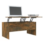 vidaXL Măsuță de cafea stejar fumuriu 102x50,5x46,5 cm lemn prelucrat