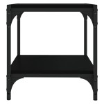 vidaXL Comodă TV, negru, 40x33x41 cm, lemn prelucrat și oțel