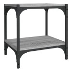 vidaXL Comodă TV, gri sonoma, 40x33x41 cm, lemn prelucrat și oțel vidaXL Comodă TV, gri sonoma, 40x33x41 cm, lemn prelucrat și oțel
