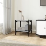 vidaXL Comodă TV, gri sonoma, 40x33x41 cm, lemn prelucrat și oțel vidaXL Comodă TV, gri sonoma, 40x33x41 cm, lemn prelucrat și oțel