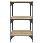 vidaXL Raft cărți stejar sonoma 40x33x70,5 cm, lemn prelucrat și oțel