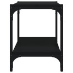 vidaXL Comodă TV, negru, 60x33x41 cm, lemn prelucrat și oțel