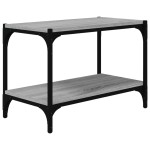 vidaXL Comodă TV, gri sonoma, 60x33x41 cm, lemn prelucrat și oțel vidaXL Comodă TV, gri sonoma, 60x33x41 cm, lemn prelucrat și oțel