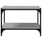 vidaXL Comodă TV, gri sonoma, 60x33x41 cm, lemn prelucrat și oțel vidaXL Comodă TV, gri sonoma, 60x33x41 cm, lemn prelucrat și oțel
