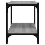 vidaXL Comodă TV, gri sonoma, 60x33x41 cm, lemn prelucrat și oțel vidaXL Comodă TV, gri sonoma, 60x33x41 cm, lemn prelucrat și oțel