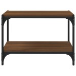 vidaXL Comodă TV, stejar maro, 60x33x41 cm, lemn prelucrat și oțel