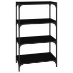 vidaXL Bibliotecă, negru, 60x33x100 cm, lemn prelucrat și oțel vidaXL Bibliotecă, negru, 60x33x100 cm, lemn prelucrat și oțel