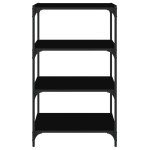 vidaXL Bibliotecă, negru, 60x33x100 cm, lemn prelucrat și oțel vidaXL Bibliotecă, negru, 60x33x100 cm, lemn prelucrat și oțel