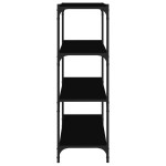 vidaXL Bibliotecă, negru, 60x33x100 cm, lemn prelucrat și oțel vidaXL Bibliotecă, negru, 60x33x100 cm, lemn prelucrat și oțel