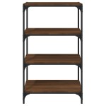 vidaXL Raft de cărți stejar maro, 60x33x100 cm, lemn prelucrat și oțel