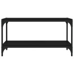 vidaXL Comodă TV, negru, 80x33x41 cm, lemn prelucrat și oțel