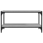 vidaXL Comodă TV, gri sonoma, 80x33x41 cm, lemn prelucrat și oțel vidaXL Comodă TV, gri sonoma, 80x33x41 cm, lemn prelucrat și oțel