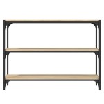 vidaXL Raft cărți stejar sonoma 100x33x70,5 cm, lemn prelucrat și oțel