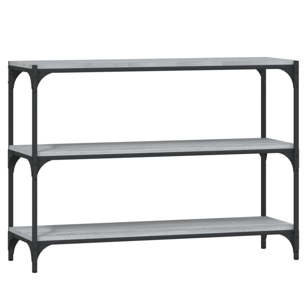 vidaXL Raft de cărți gri sonoma 100x33x70,5 cm, lemn prelucrat și oțel