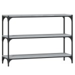 vidaXL Raft de cărți gri sonoma 100x33x70,5 cm, lemn prelucrat și oțel