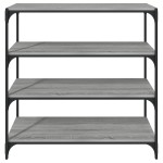 vidaXL Raft de cărți gri sonoma, 100x33x100 cm, lemn prelucrat și oțel