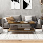 vidaXL Măsuță de cafea, stejar fumuriu, 80x50x40 cm, lemn prelucrat