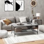 vidaXL Măsuță de cafea, gri sonoma, 80x50x40 cm, lemn prelucrat vidaXL Măsuță de cafea, gri sonoma, 80x50x40 cm, lemn prelucrat
