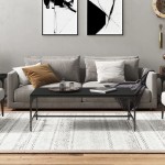 vidaXL Măsuță de cafea, negru, 80x50x35 cm, lemn prelucrat vidaXL Măsuță de cafea, negru, 80x50x35 cm, lemn prelucrat