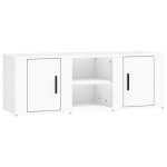 vidaXL Comodă TV, alb, 100x31,5x35 cm, lemn prelucrat vidaXL Comodă TV, alb, 100x31,5x35 cm, lemn prelucrat