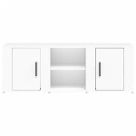 vidaXL Comodă TV, alb, 100x31,5x35 cm, lemn prelucrat vidaXL Comodă TV, alb, 100x31,5x35 cm, lemn prelucrat